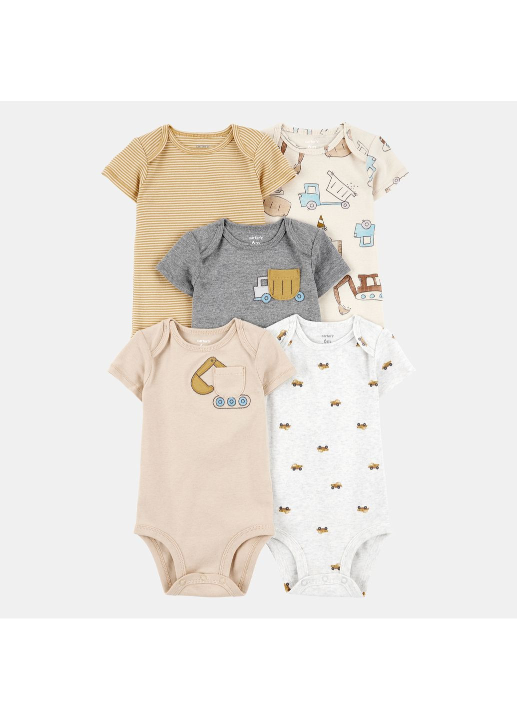 Комплект боді 5в1 для хлопчика 72-76 см (1T008910_12M) Carter's (368239791)
