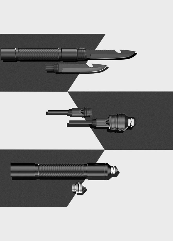 Лопата тактическая многофункциональная Traveler HH004 / для туризма / рыбалки / нож / огниво / бита / чехол No Brand (325432550)