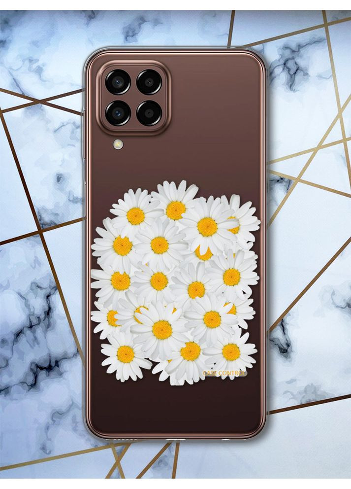 Прозорий чохол на Samsung Galaxy M33 5G Ромашки (принт 40) Creative (359490176)