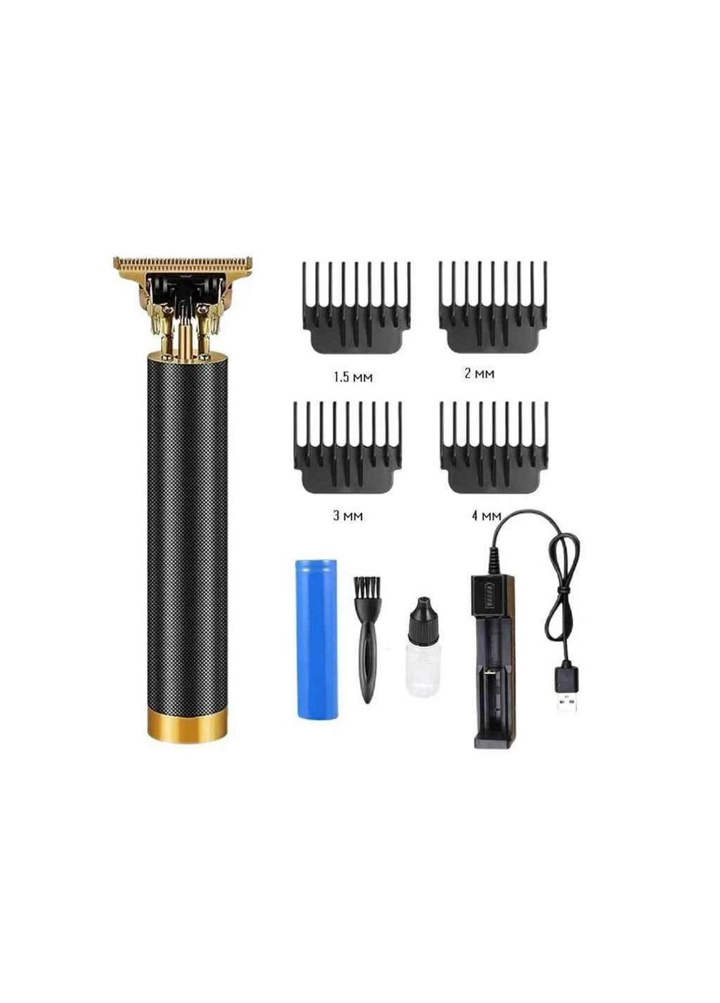 Триммер Аккумулятор для стрижки волос и бороды T9, 4 насадки (1.5, 2, 3, 4 мм), 1х18650 ТМ Vintage (340285653)