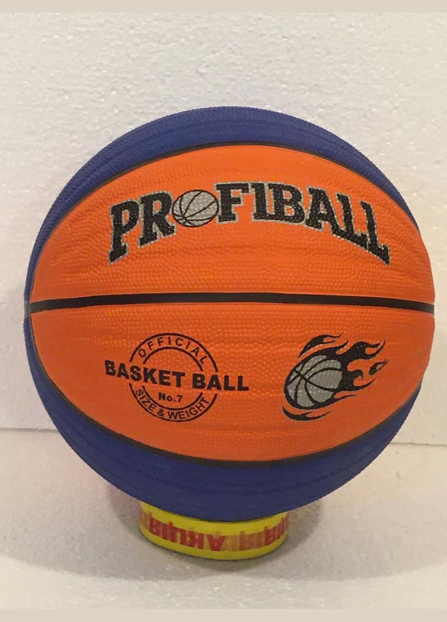 Мяч баскетбольный размер, резина, 12 панелей, 600г, желто-черный, в пакете No Brand (302452841)