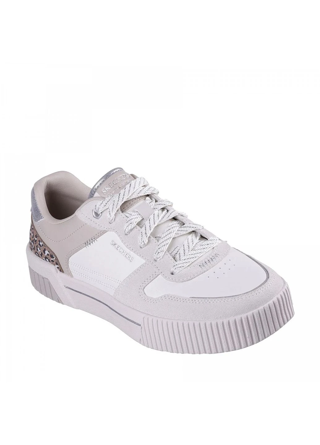 Кроссовки Jade Lustrous Luxury White 185390-WMLT Skechers белые демисезоны (397999334)
