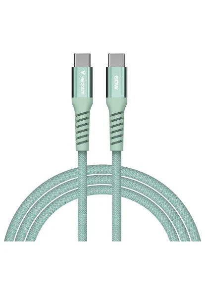 Дата кабель (31864) Verbatim USB-C to USB-C 1.2m Magnetic 60W green (388709588)