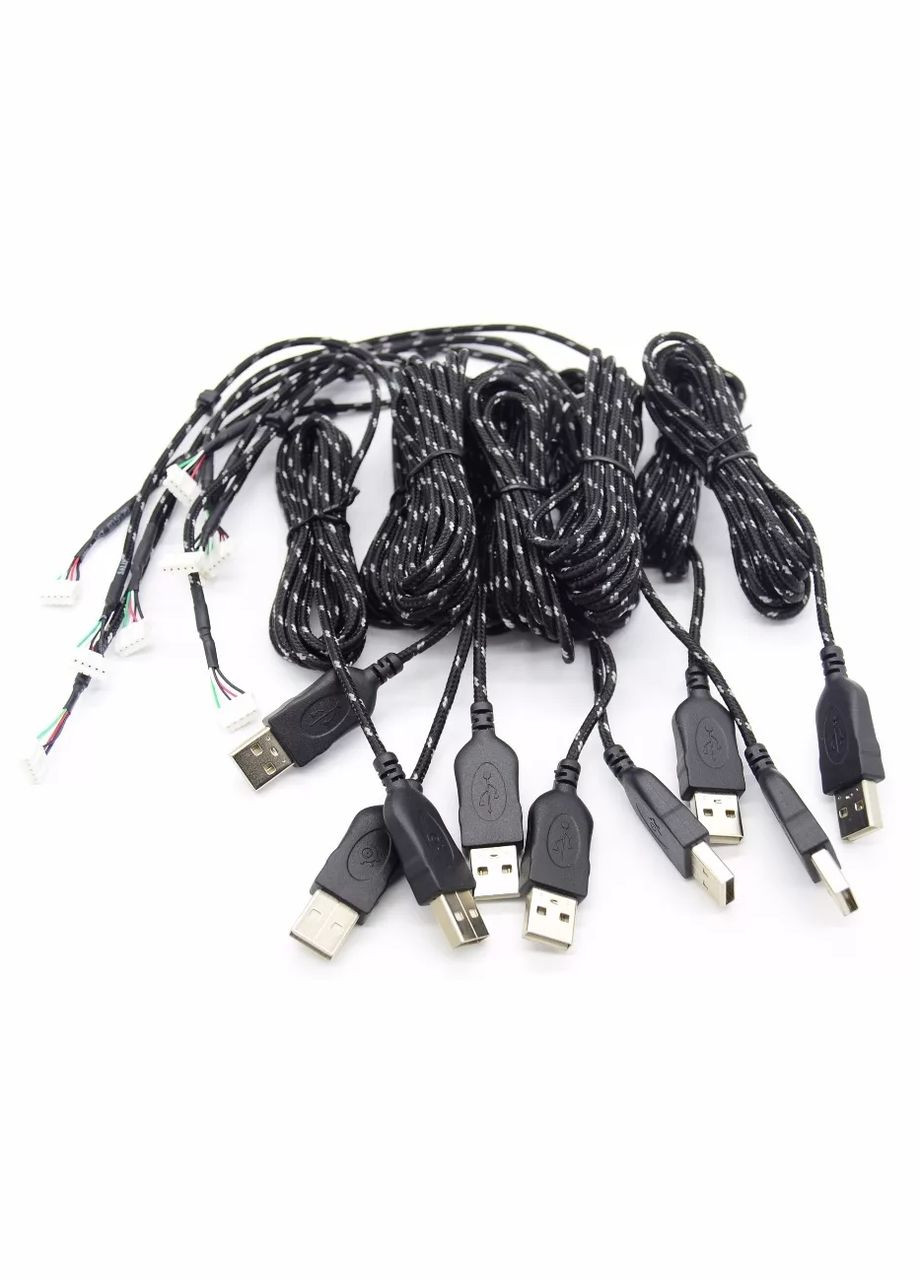 5 pin USB проволока шнур в нейлоновой оплетке для мышки или клавиатуры SteelSeries (346059627)
