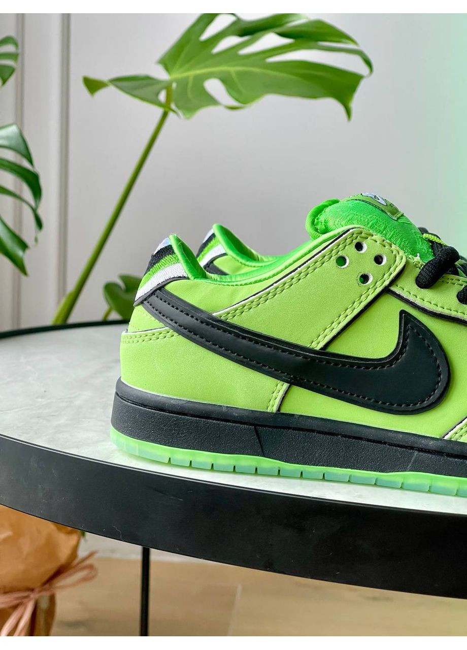 Лайм Осінні кросівки чоловічі і жіночі nike sb dunk low the powerpuff girls buttercup | найк сб данк лайм No Brand