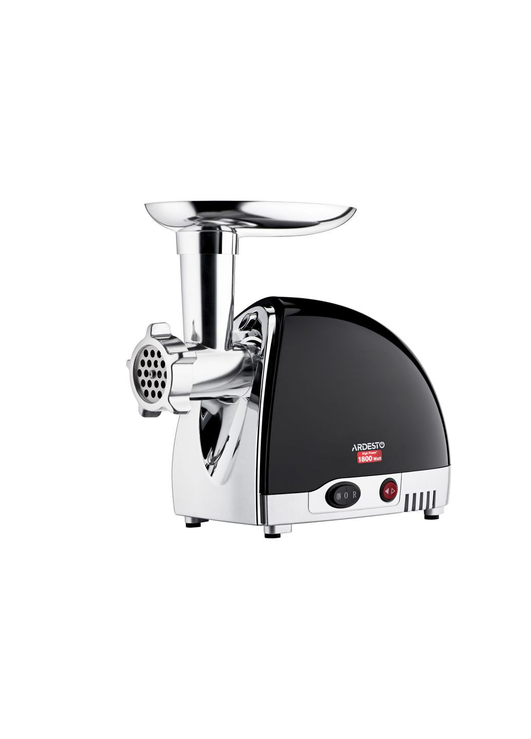 М'ясорубка, 1800Вт, продук.-2кг/хв, 3 решітки + для ковб., кеббе, 4 терки, пластик, чорно-сріблястий Ardesto (314749665)