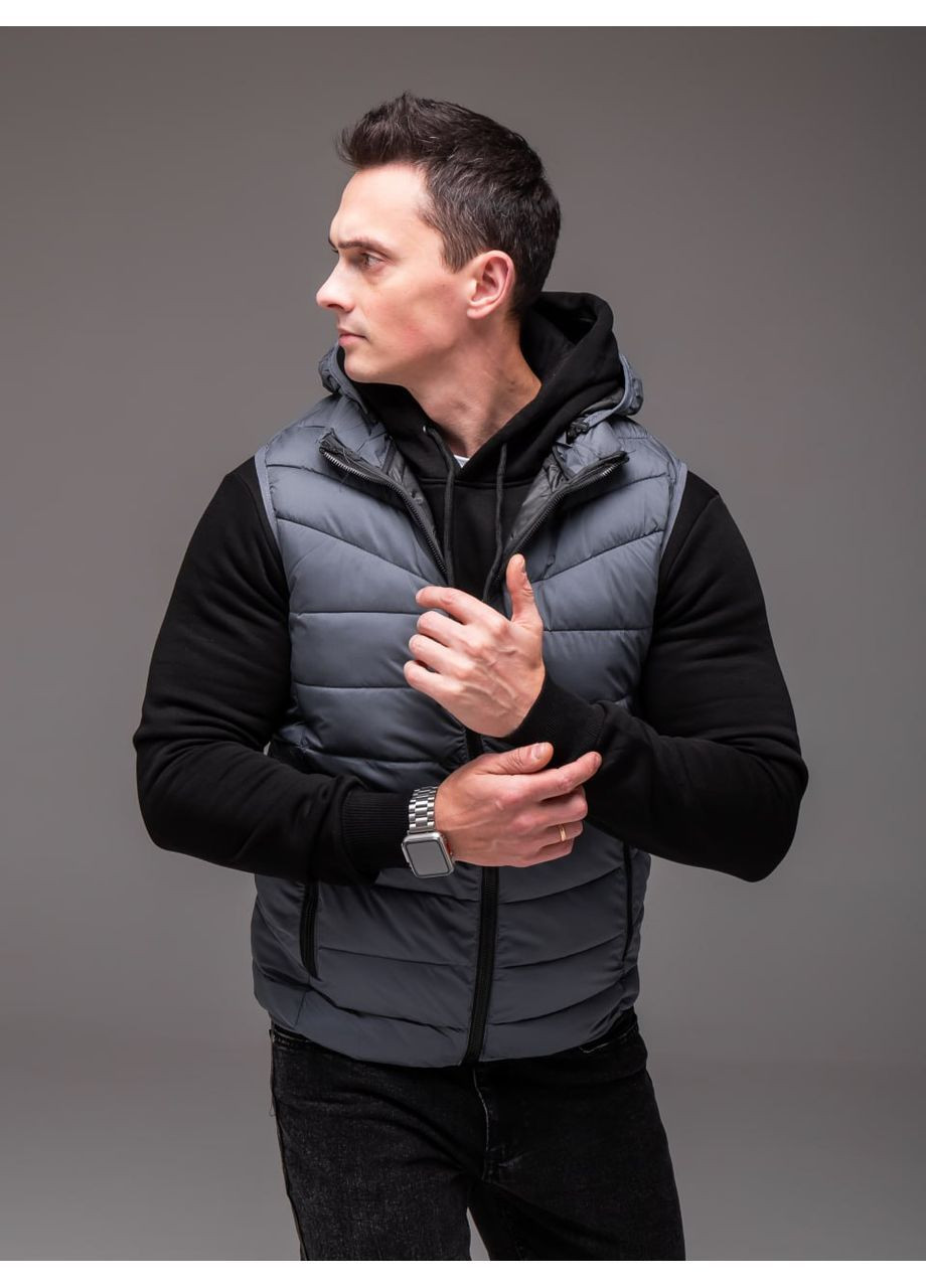 Чоловічий утеплений жилет зі знімним капюшоном Vakko (368833466)