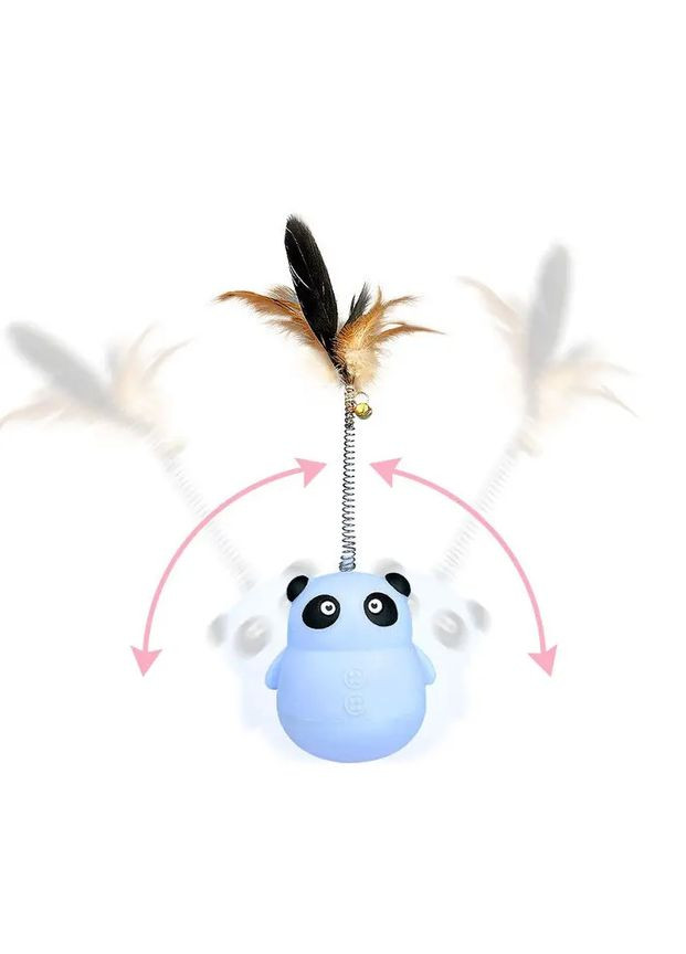 Іграшка неваляшка з кормом для котів і маленьких собак Блакитний No Brand (299840333)