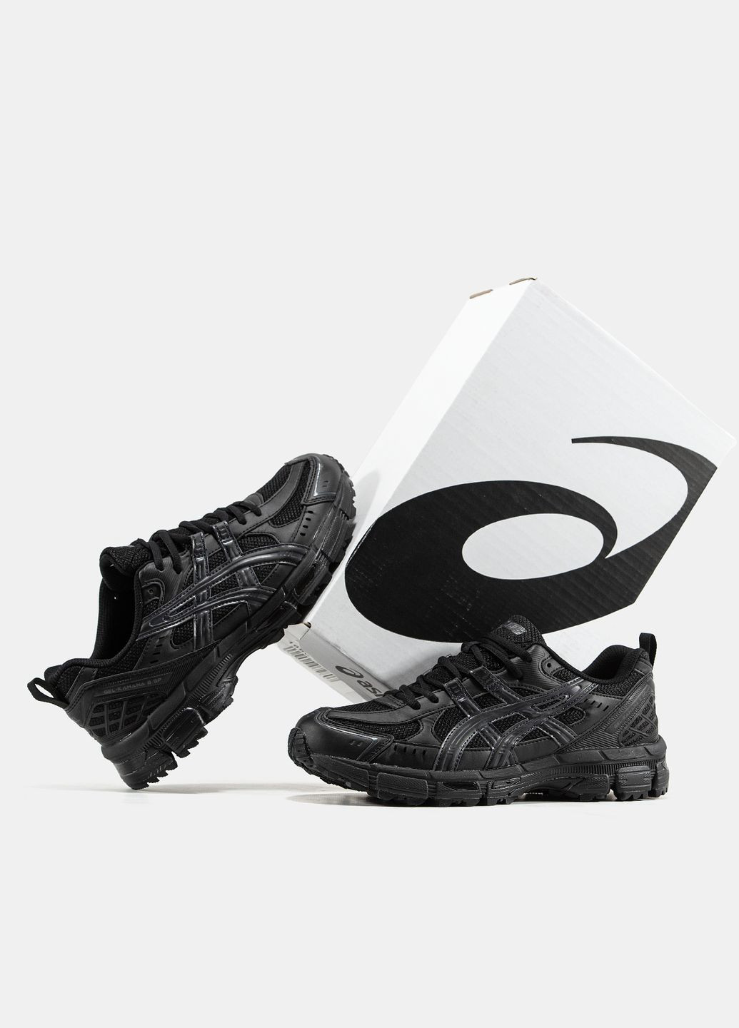 Черные демисезонные кроссовки мужские и женские asics gel kahana 8 sp black | асикс гель кахана 8 черные No Brand