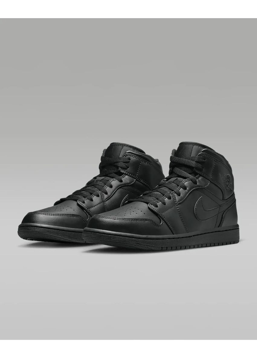 Чорні Осінні кросівки air jordan 1 mid Nike