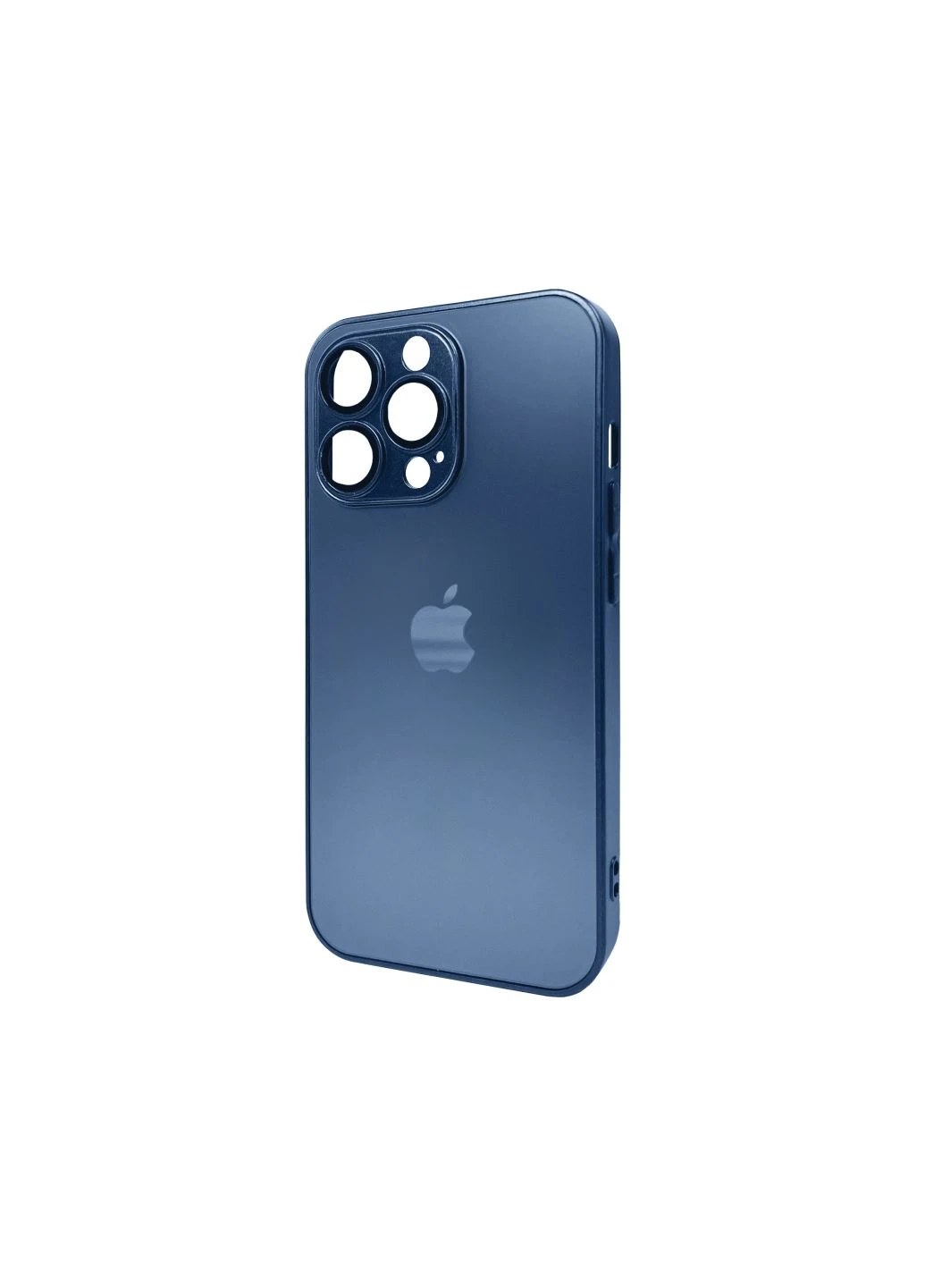 Чохол для смартфона AG Glass for Apple iPhone 12 Pro Max Navy Blue No Brand Matt Frame Color Logo (377759806)