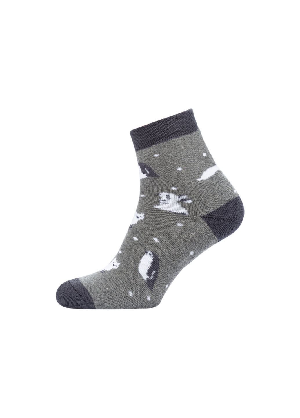 Сірі набір (5 шт) жіночих махрових шкарпеток Siela (303731634)