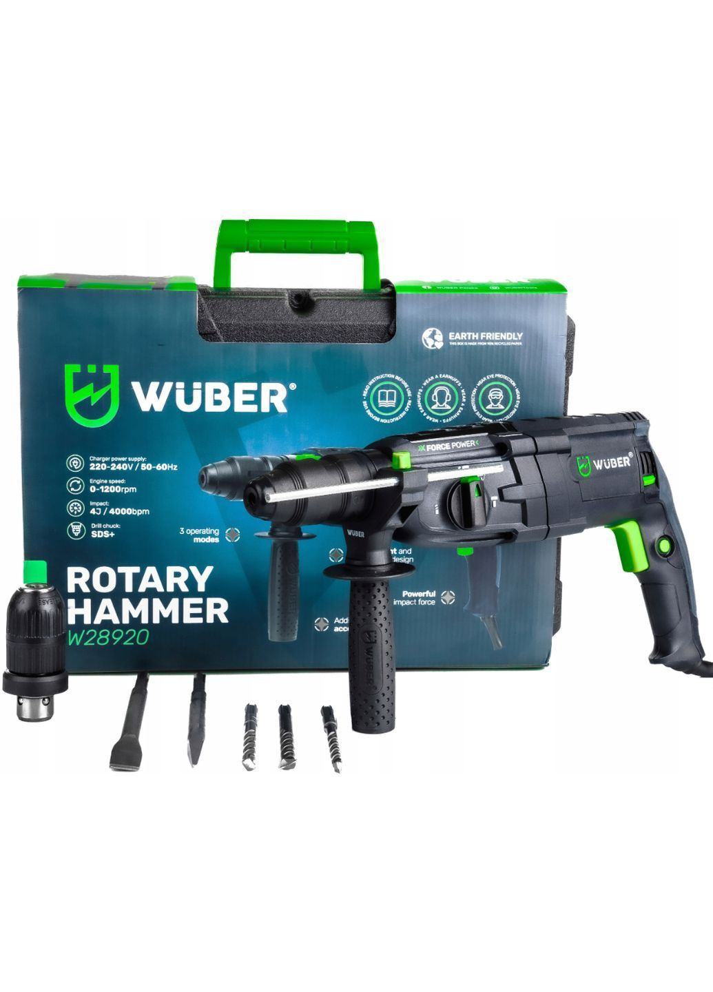 Дриль ударний 2500 Вт Wuber (366970100)