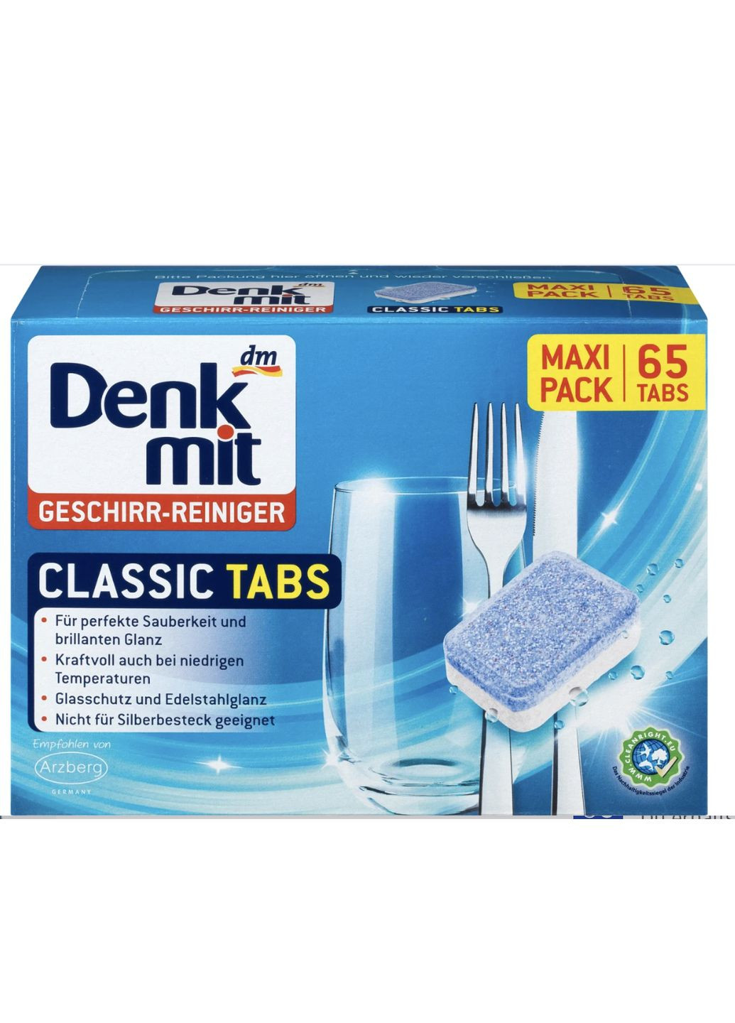 Таблетки для посудомийної машини Spülmaschinen-Tabs Classic, 65 St Denkmit (366569713)