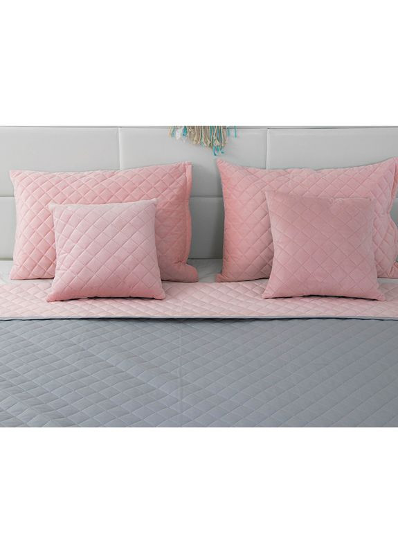 Покрывало VeLour 180х220 Pink and Grey ромб Руно (329409581)