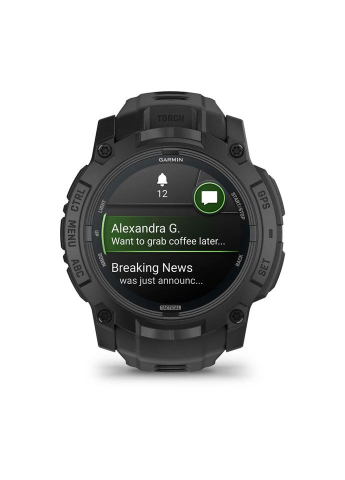 Тактичний годинник для військових Instinct 3 – 50 мм, з AMOLED дисплеєм та ліхтарем Tactical Edition (010-03020-50) Garmin (369368813)