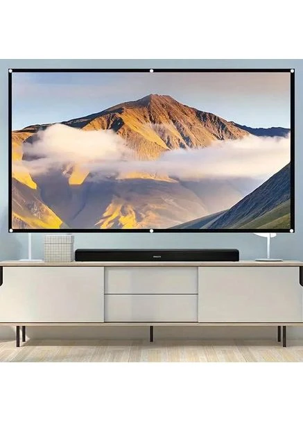 Экран для проектора Светоотражающий 16:9, 133 дюймов (300х160см) крепление на крючках Белый 60357 No Brand (399934787)