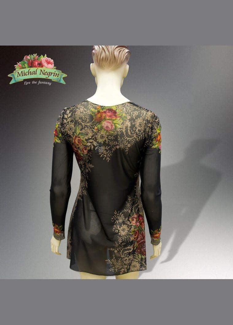 Женская туника "Цветочная симфония" с кристаллами Swarovski и вышивкой, ручная работа (р-L) Michal Negrin (347018225)