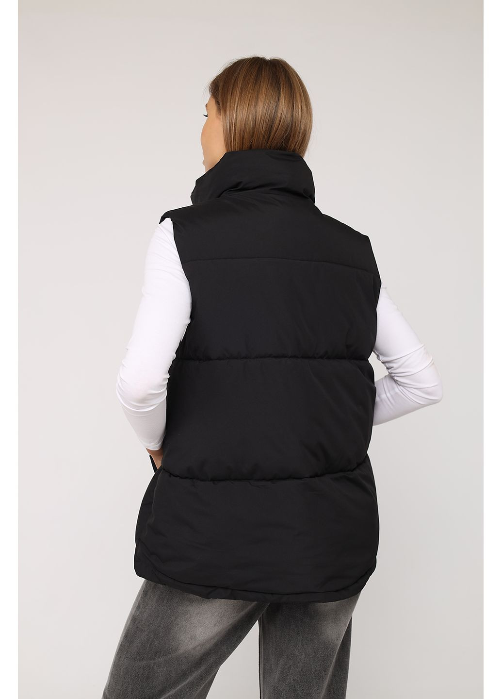 Утепленный женский жилет цвет черный CB-00277847 Yuki (353687270)