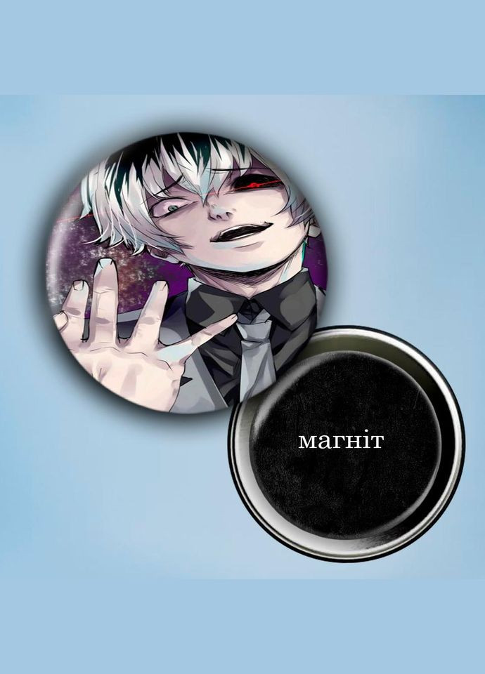 Фотомагнит (магнит на холодильник) Аниме Токийский гуль #0002 56 мм черный No Brand (309158777)