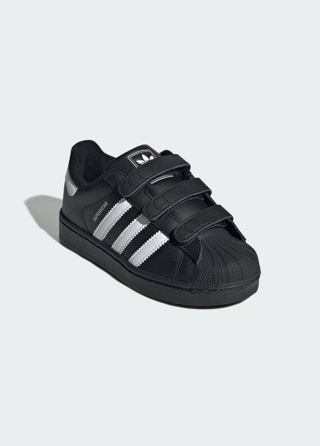 Черные всесезонные кроссовки superstar ii comfort closure kids adidas