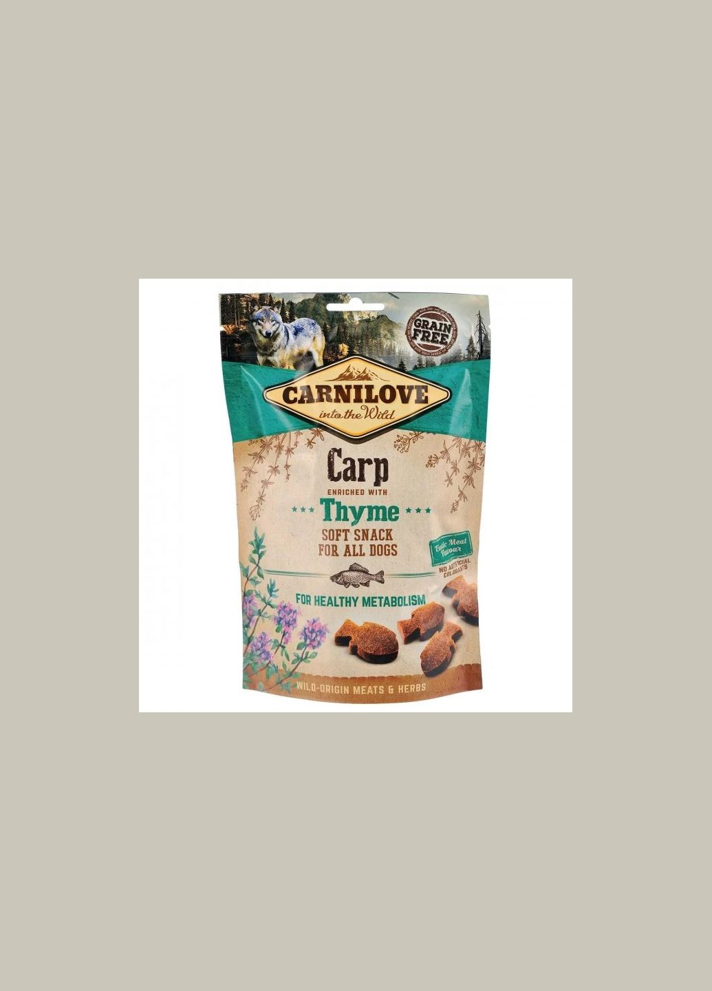 Ласощі для собак Carp with Thyme, з коропом та чебрецем, 200 г Carnilove (336961687)