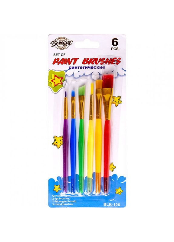 Набор кисточек 6шт BLK-106/24-3 Color-it (344447664)