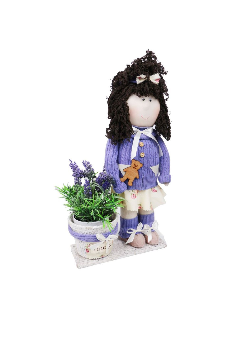 Интерьерная Кукла хенд-мейд с вазоном для декора Handmade (292263346)