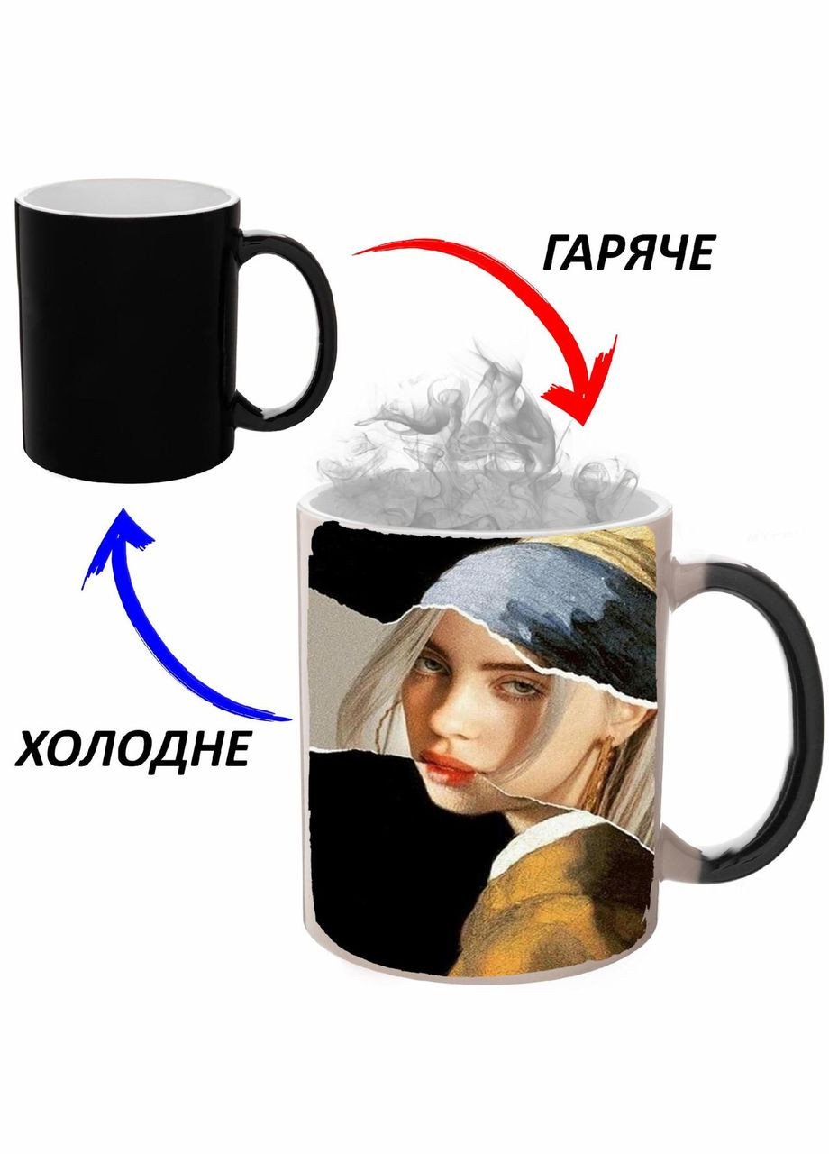 Чашка хамелон (кухоль, горнятко) Арт #0200 Чорна 330 мл No Brand (323471917)