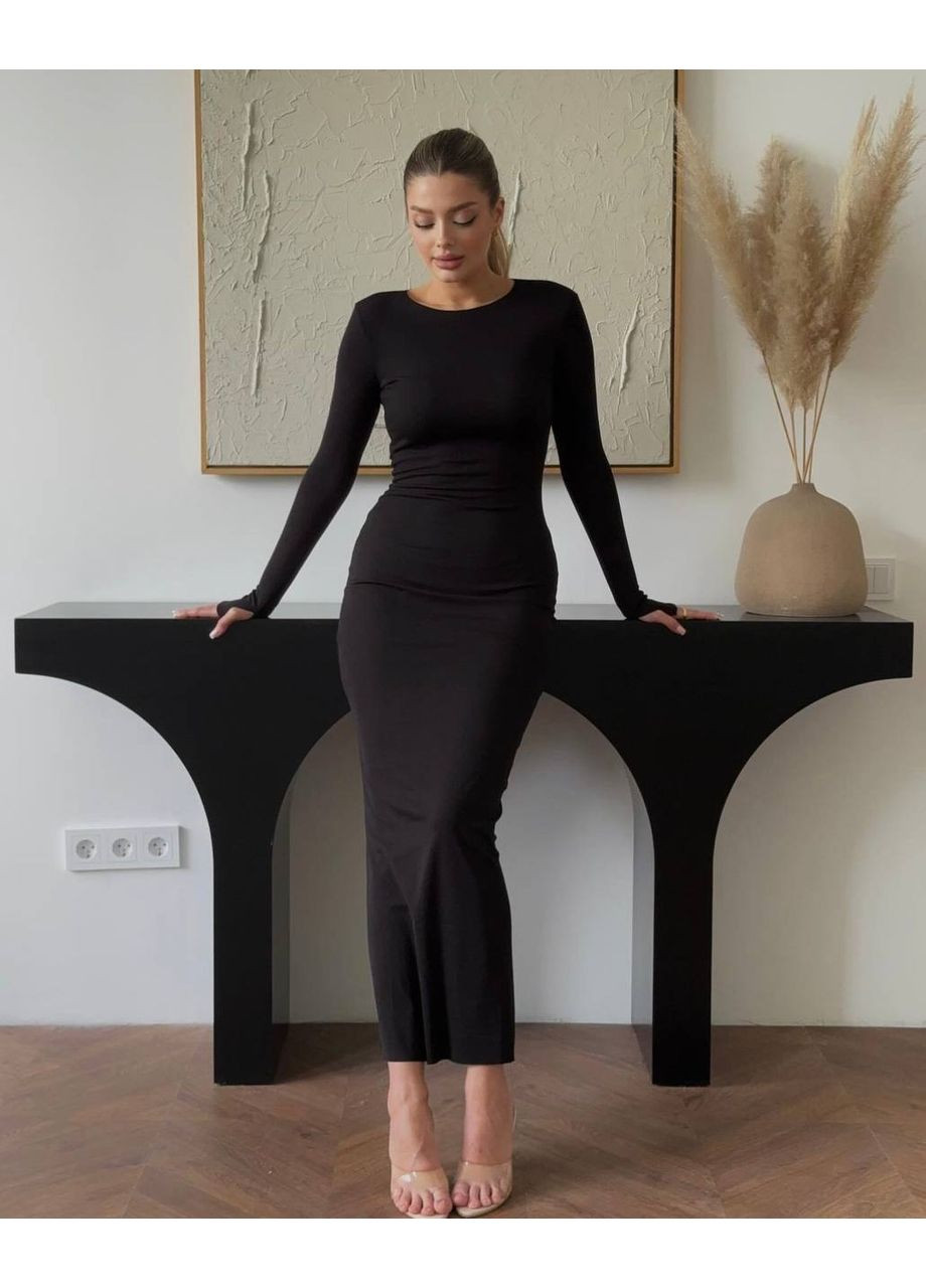 Чорна повсякденний сукня жіноча Україна однотонна