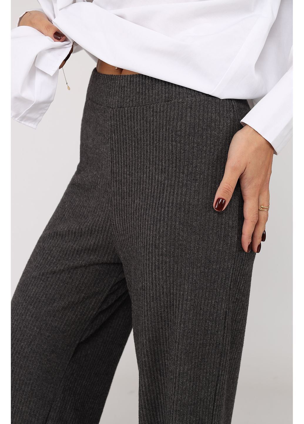 Штани широкі жіночі колір графіт CB-00284467 Yuki (362413458)