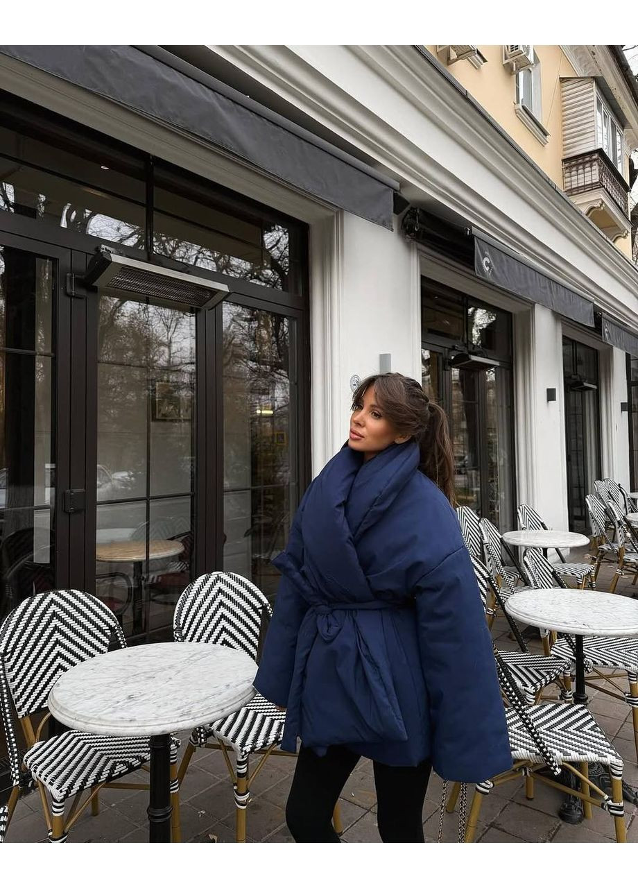 Темно-синій Пуховик No Brand