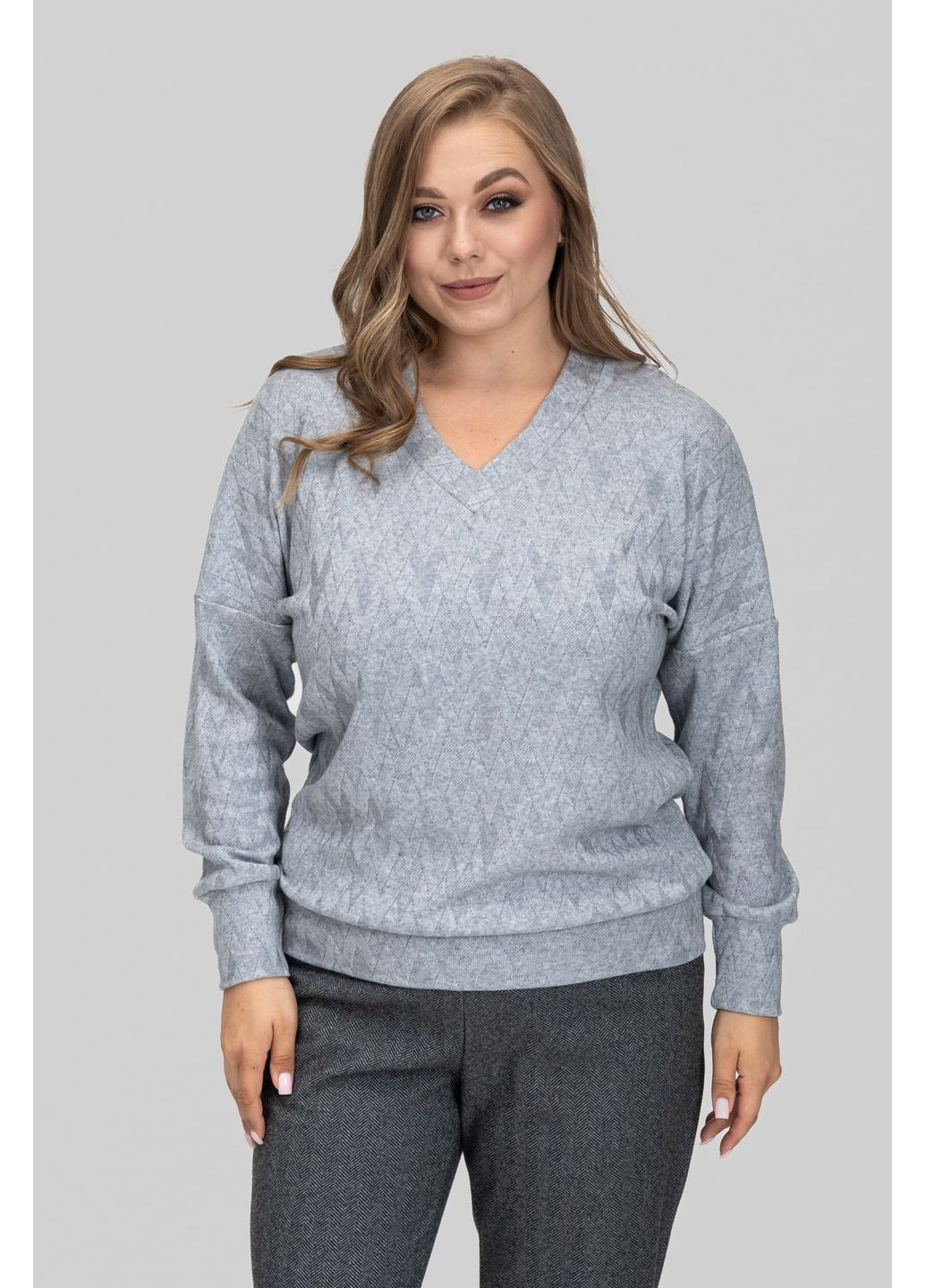 Серый демисезонный женский свитер из ангоры мелисса all posa (ap102600p) A'll Posa