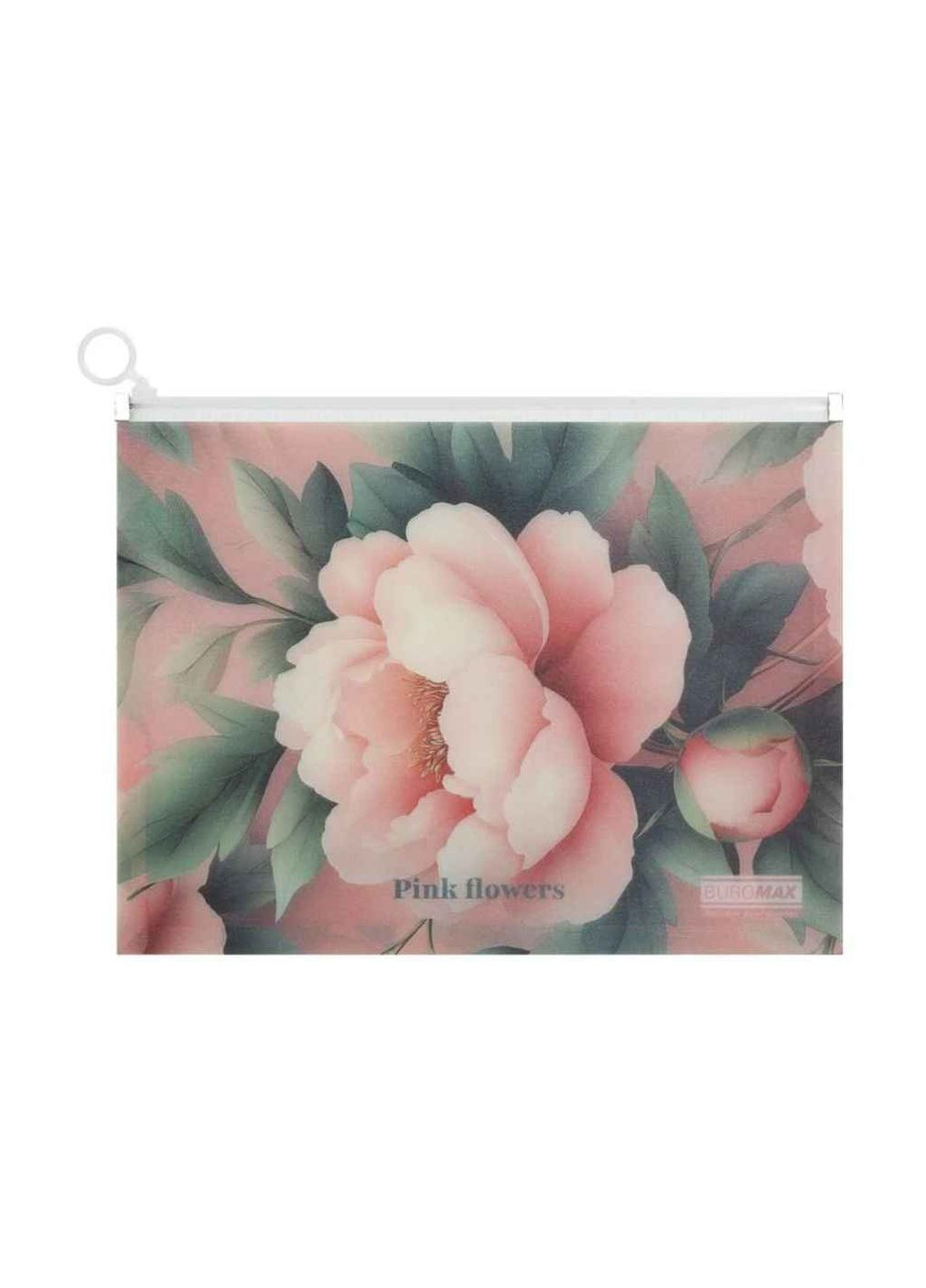 Папка-конверт на zip-блискавці А4 пластик ARABESKI рожевий Buromax (357216416)