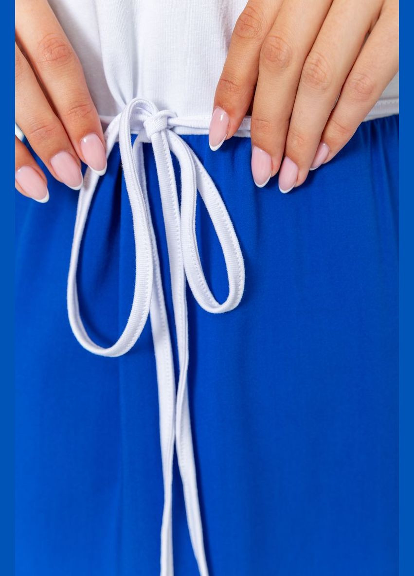 Комбинированное платье-сарафан повседневный двухцветный, цвет бело-синий, Ager