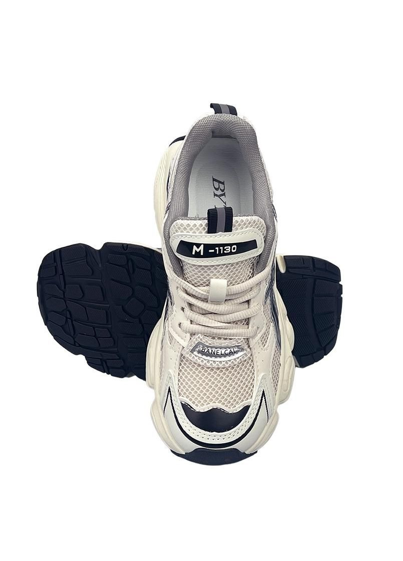 Кросівки жіночі на платформі біло-срібні 20802-1 No Brand (285764603)