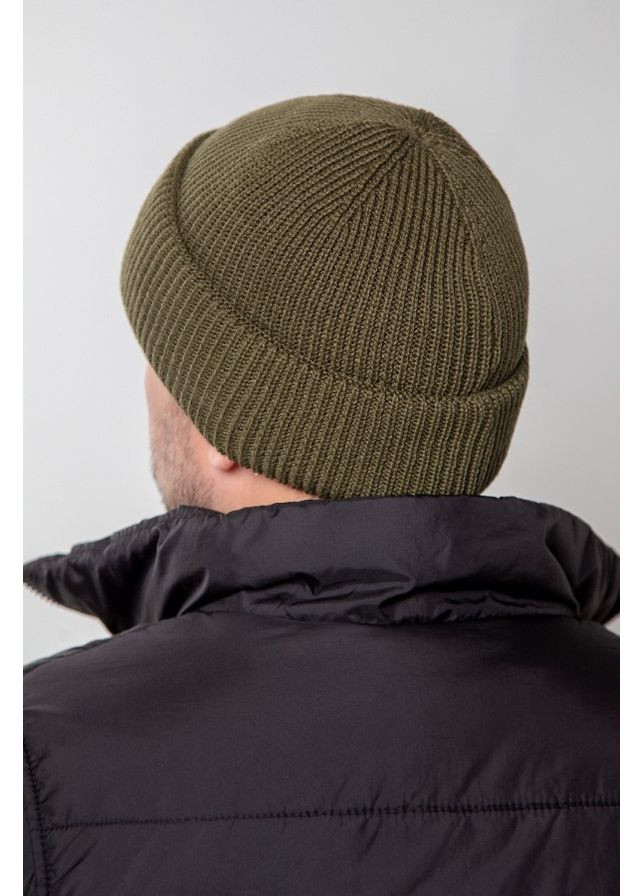 Чоловіча шапка-балаклава в'язана "Трій" з підворотом Braxton (366031743)