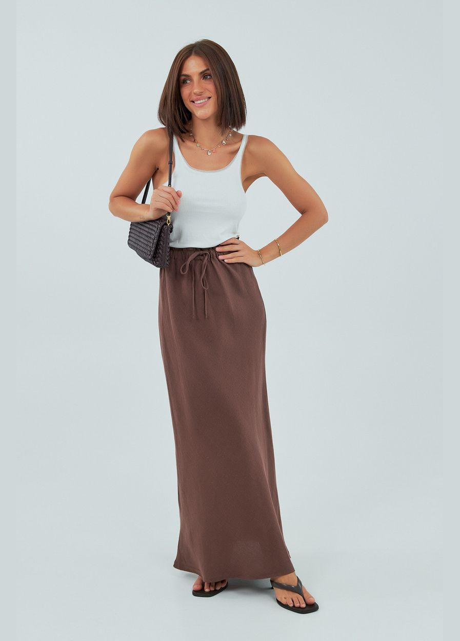 Майка в рубчик с сеточкой на бретелях Lurex — 339433465