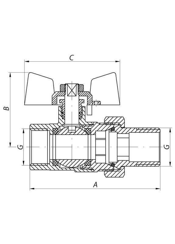 Кран с американкой 1/2" (KR.227) (KR0014) KOER (315507898)