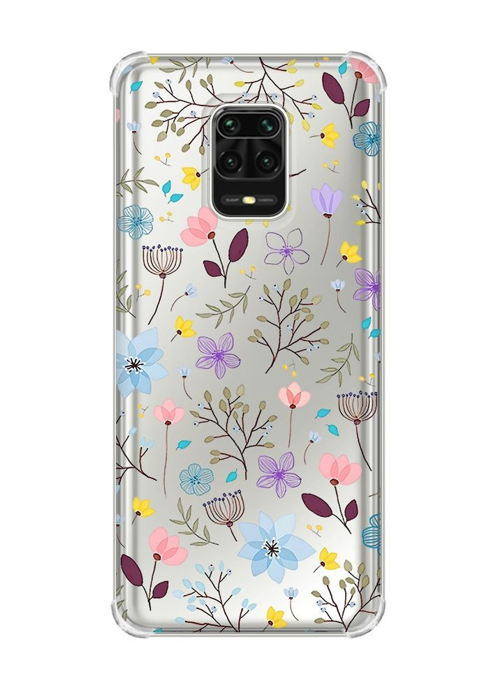 Чехол с утолщёнными углами на Xiaomi Redmi Note 9 Pro/ 9S/ 9 Pro Max:: Цветочный фон (принт 267) Creative (360667443)