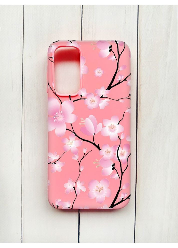 Матовий рожевий чохол на Samsung Galaxy A15 (A155) / M15 Квітуча сакура (принт 282) Creative (360683755)