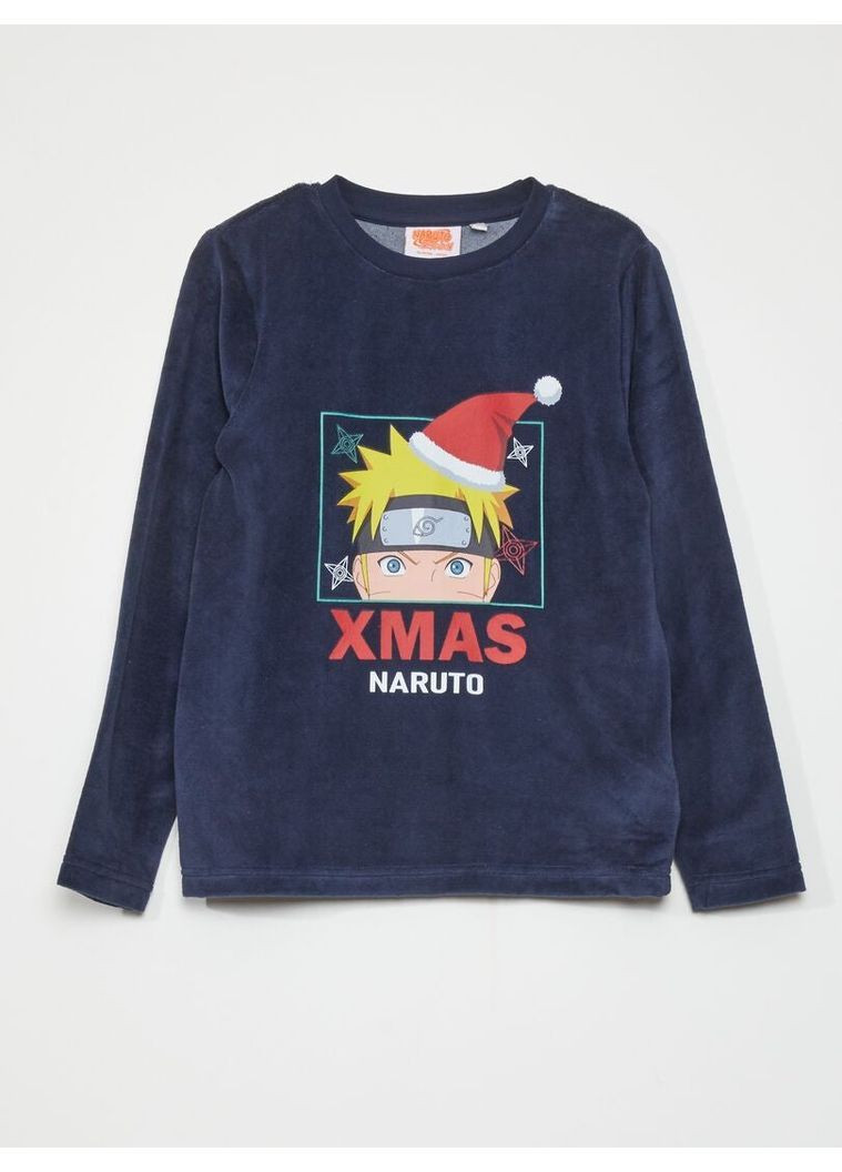 Kiabi світшот для сну,синій з принтом, синій