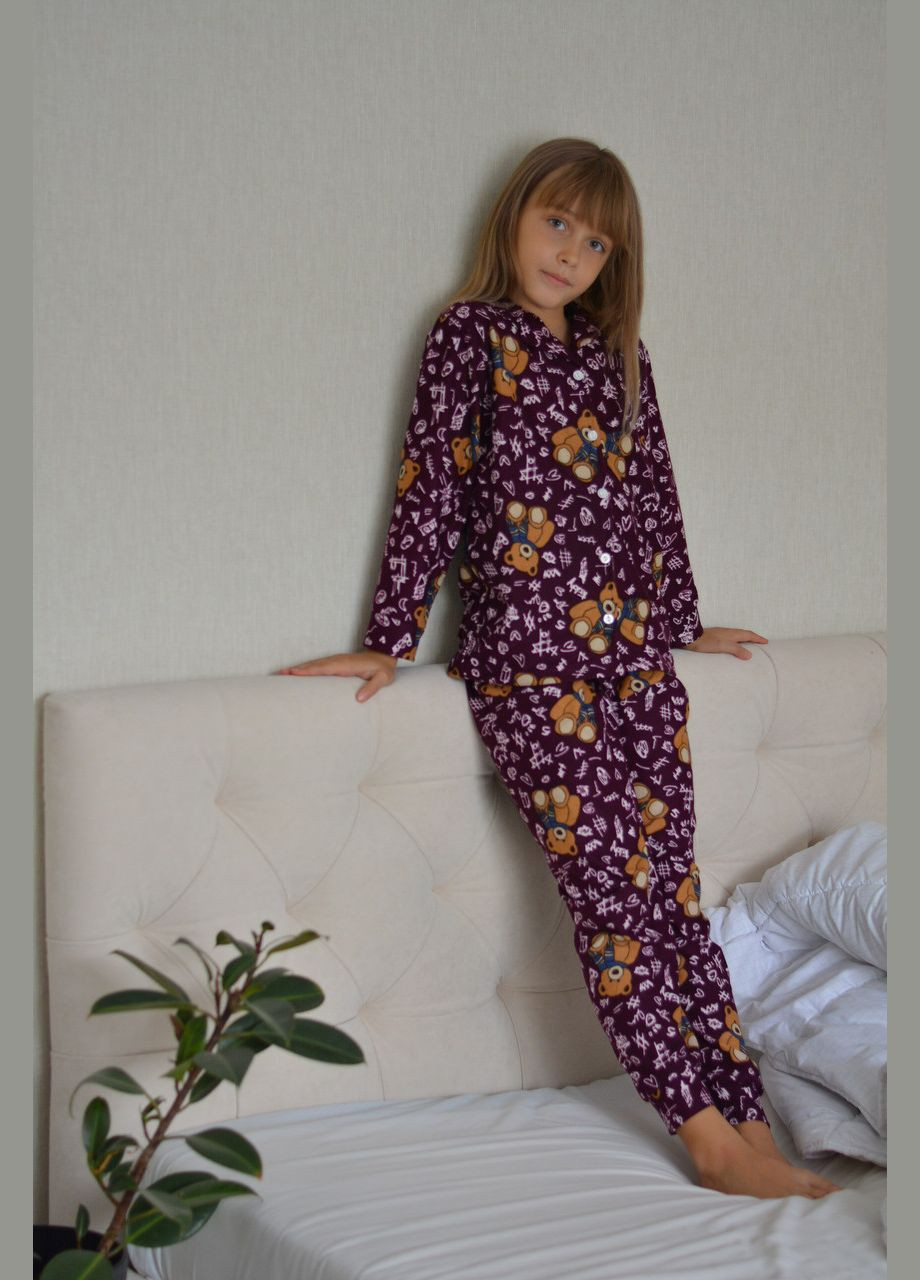 Бордова зимня пижама кофта + брюки SNS