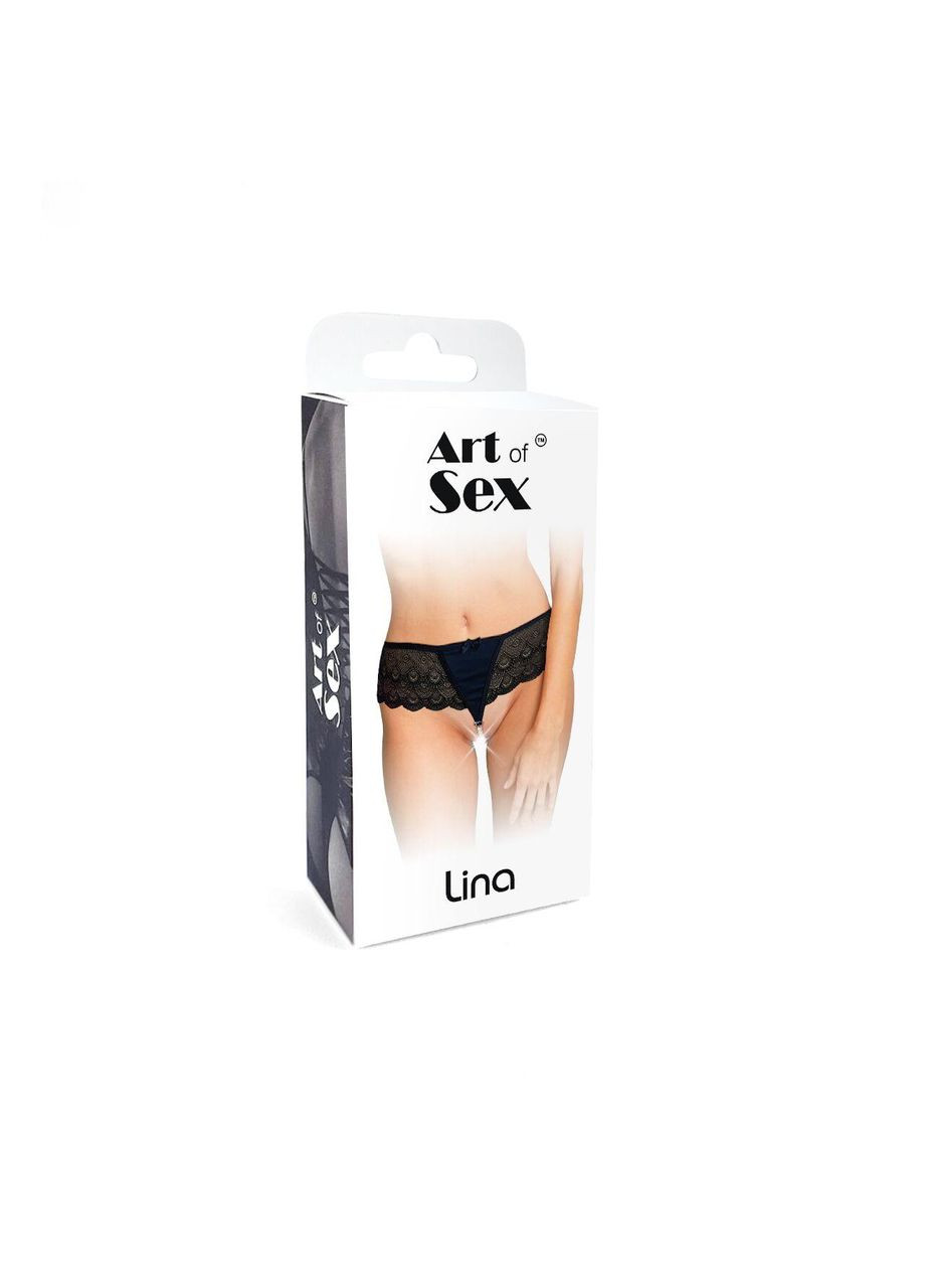 Сексуальні трусики - Lina з перлинами, розмір L-2XL Art of Sex (292862887)