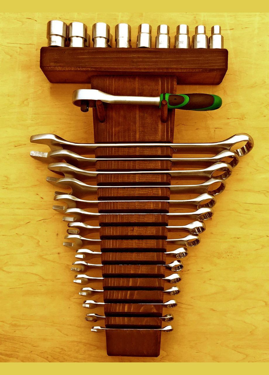 Органайзер для ключей и головок из дерева Сурия латте (ОГК-000216) No Brand (328910950)