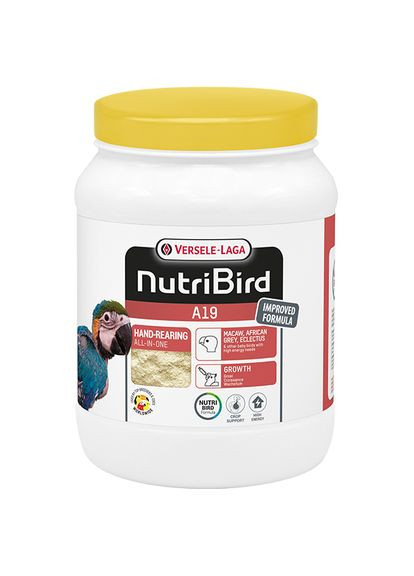 Молоко для пташенят великих папуг NutriBird A19 For Baby Birds 800 г (5410340221716) Versele-Laga (316135201)