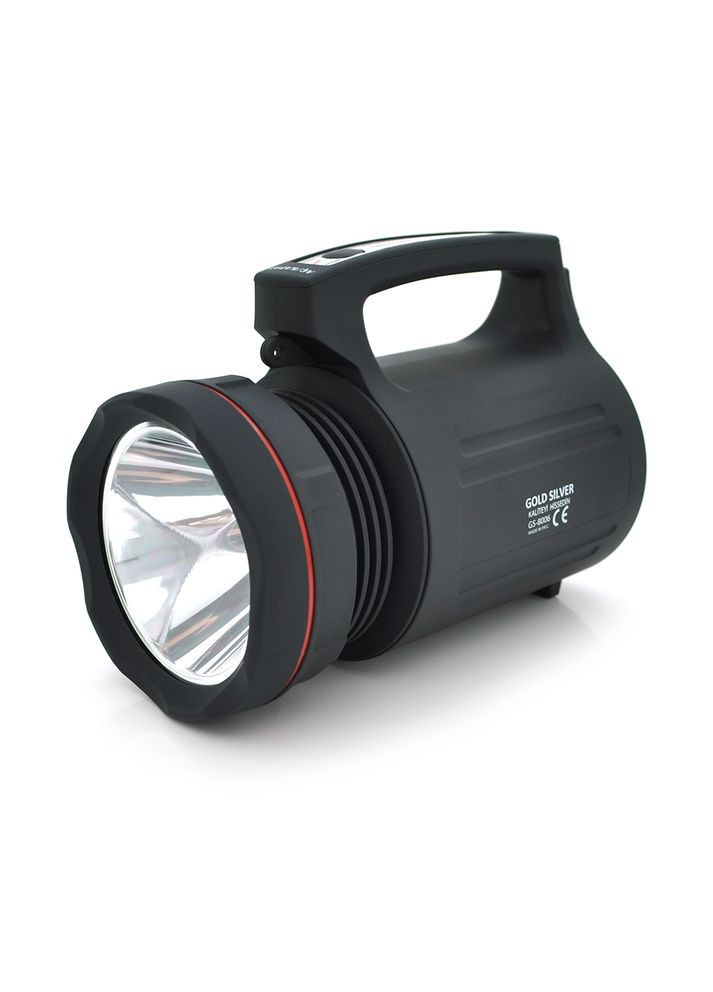 Фонарь поисковый Gold Silver GS8006, 1LED T6, 15W, 4 режима, 8000mah, Black, IP40, СЗУ+АЗУ, 195х100х140мм, BOX Voltronic (315503511)