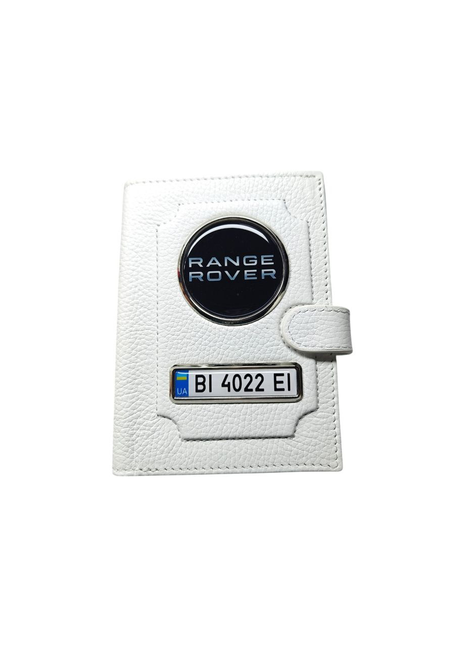 Портмоне для автодокументов Range Rover, натуральная кожа белая Land Rover (330615562)