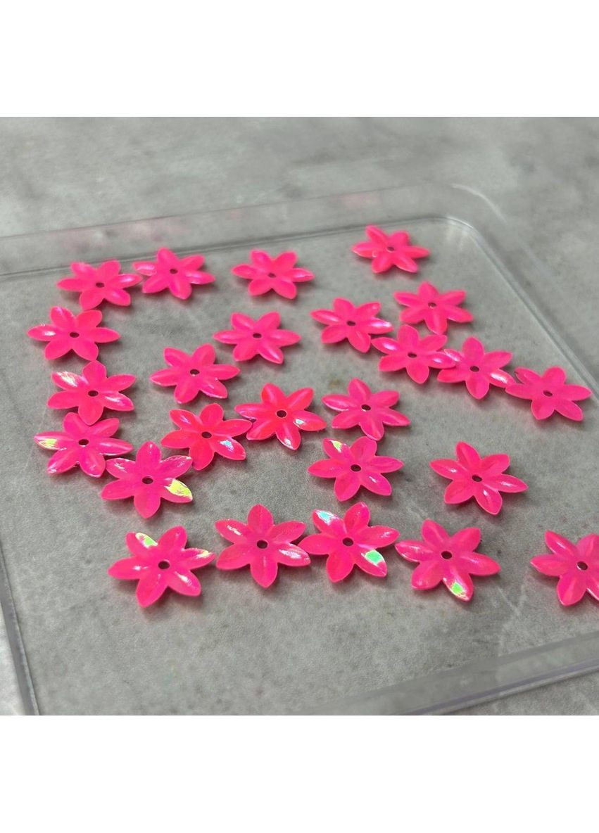 Ø12мм Паєтка квіточка грані 5г - малиновий яскравий Plus-plus (352749606)