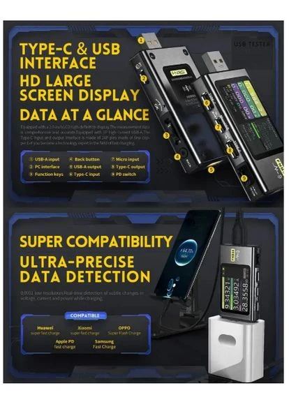 USB тестер FNB58 Fnirsi (388645668)
